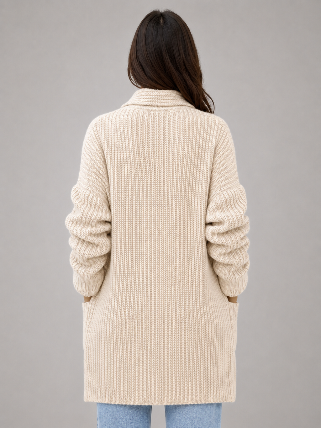 Women's Longline Open Front Cardigan