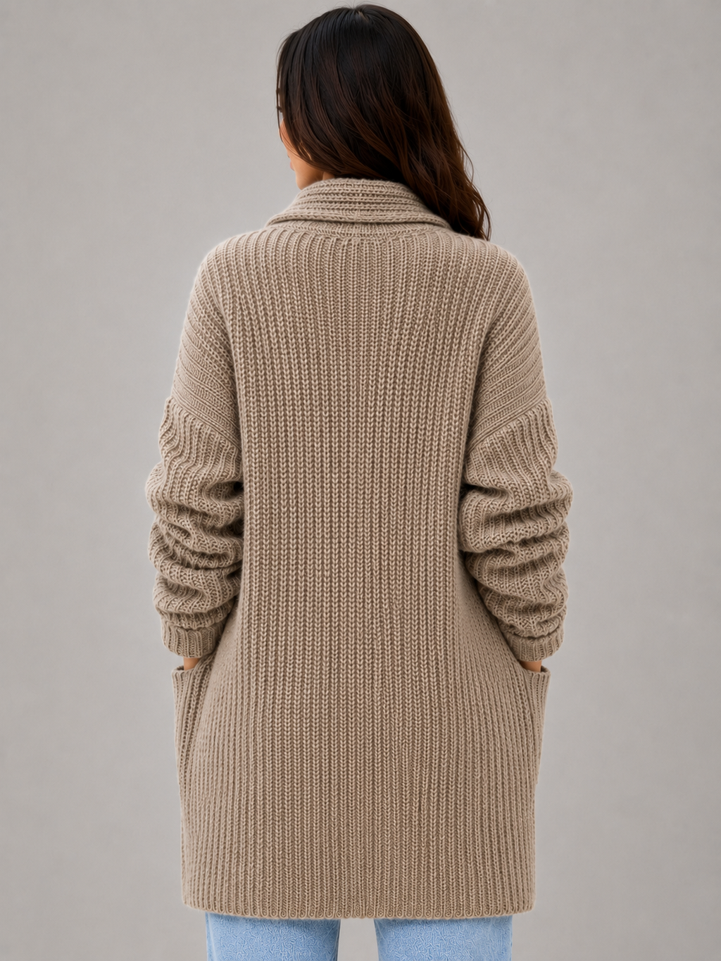 Women's Longline Open Front Cardigan
